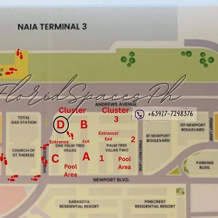 One Palm Tree Villas Condominium - Studio 10O With Balcony - Across Terminal 3 Airport مانيلا المظهر الخارجي الصورة